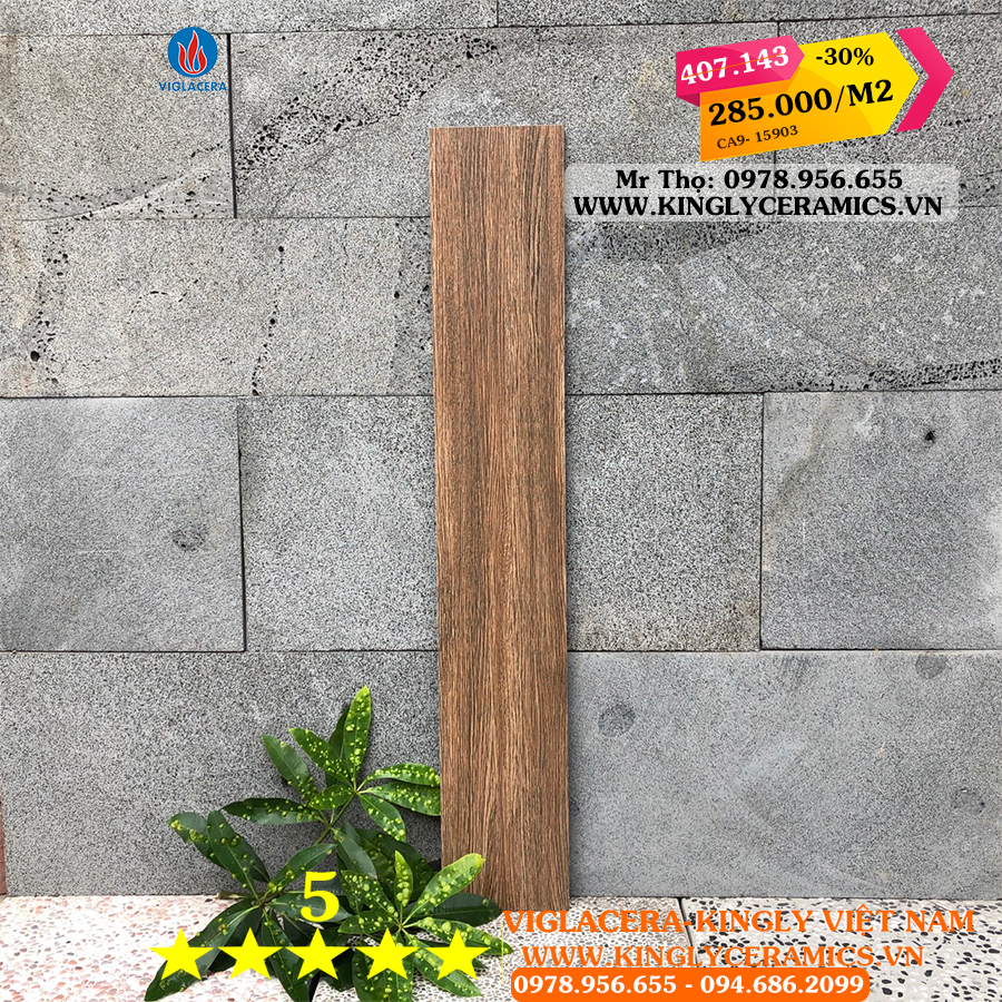 Gạch giả gỗ Viglacera MDC CA9-15903